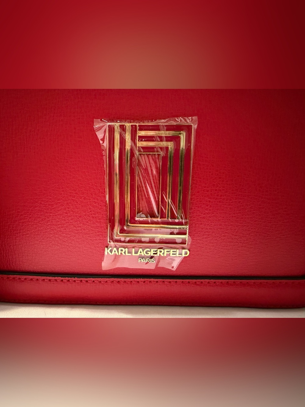 Karl Lagerfeld Red Crossbody Bag MSRP $228 - Picture 2 of 7